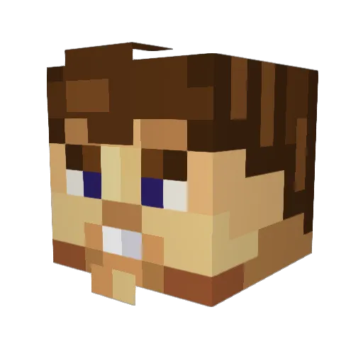 NEOman_ Minecraft avatar head, 3D render