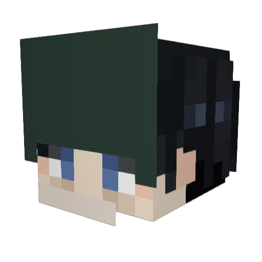 NEOxDYMIUM Minecraft avatar head, 3D render