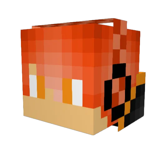 NERDalert1010 Minecraft avatar head, 3D render