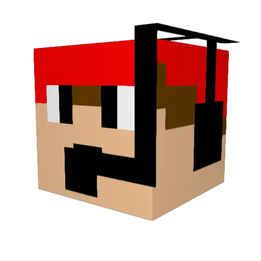 NERF_GUN_WARRIOR Minecraft avatar head, 3D render