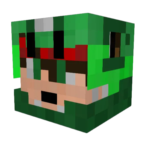 NEROD38 Minecraft avatar head, 3D render