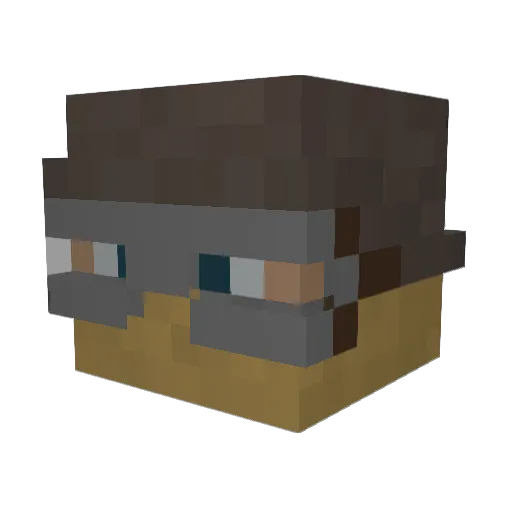 NETELLER Minecraft avatar head, 3D render
