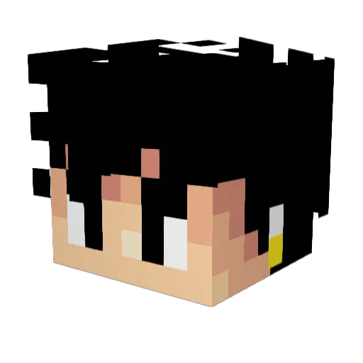 NEUVILETE Minecraft avatar head, 3D render