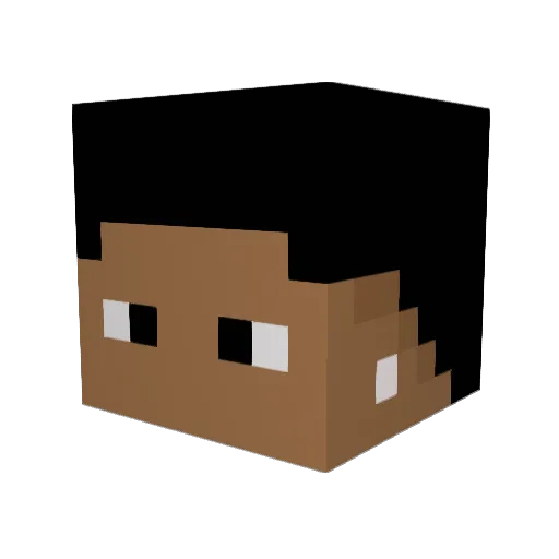 NEVERNEJ Minecraft avatar head, 3D render