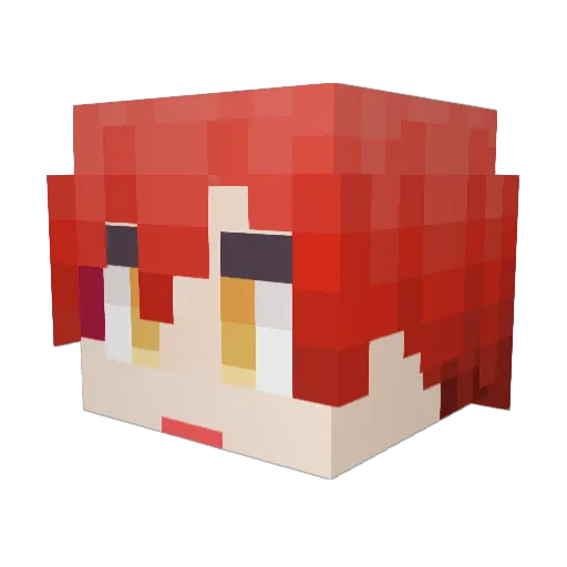 NEW_SUNNY Minecraft avatar head, 3D render
