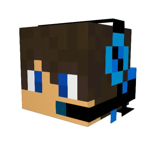 NEXTizir Minecraft avatar head, 3D render