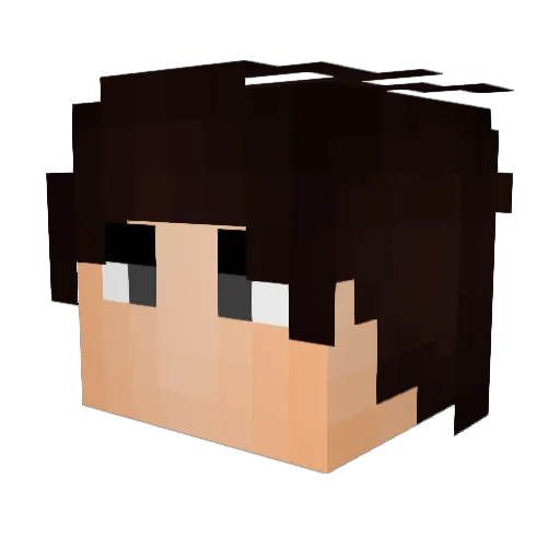 NEXU7_FOXMU Minecraft avatar head, 3D render