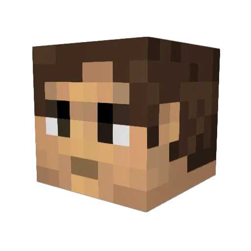 NEZUK00_ Minecraft avatar head, 3D render