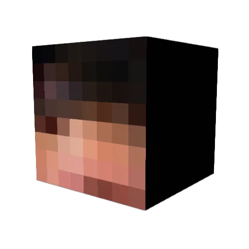 NF24 Minecraft avatar head, 3D render