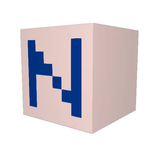NFD9001 Minecraft avatar head, 3D render