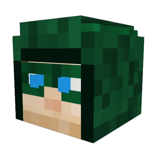 NFGHypnotic Minecraft avatar head, 3D render