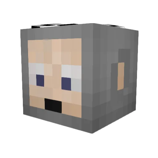 NFS_Chat Minecraft avatar head, 3D render