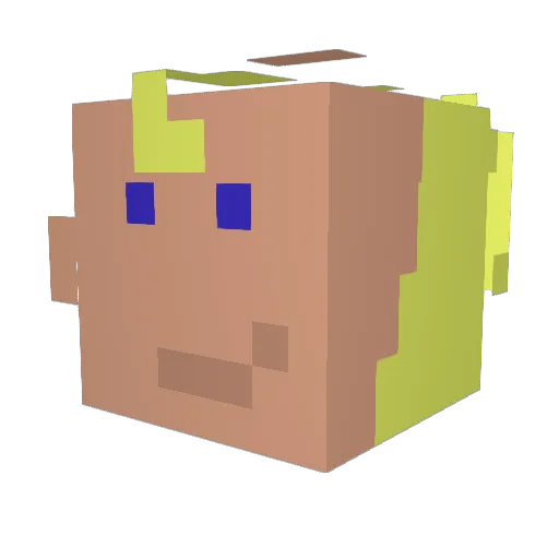 NFXJ5 Minecraft avatar head, 3D render