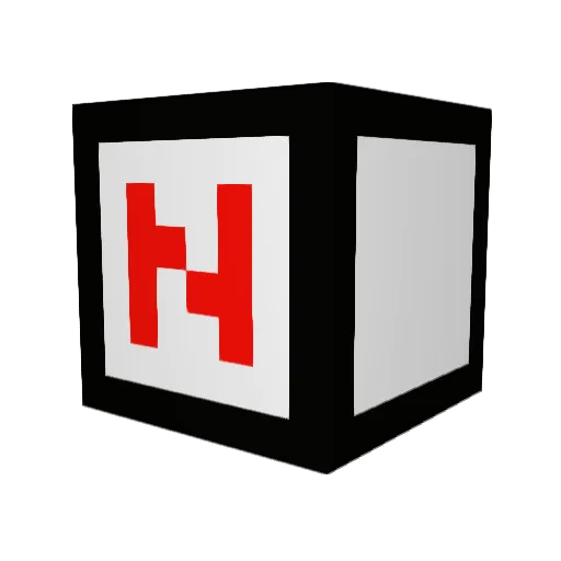 NFXP Minecraft avatar head, 3D render
