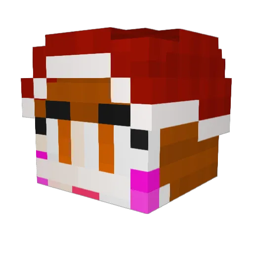 NF_5min Minecraft avatar head, 3D render
