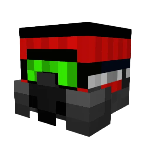 NF_q Minecraft avatar head, 3D render