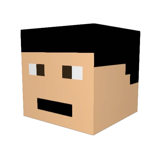 NFoggMan Minecraft avatar head, 3D render