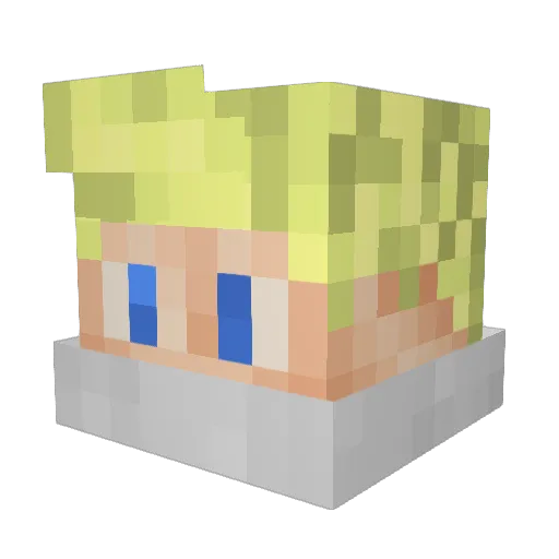 NG596 Minecraft avatar head, 3D render