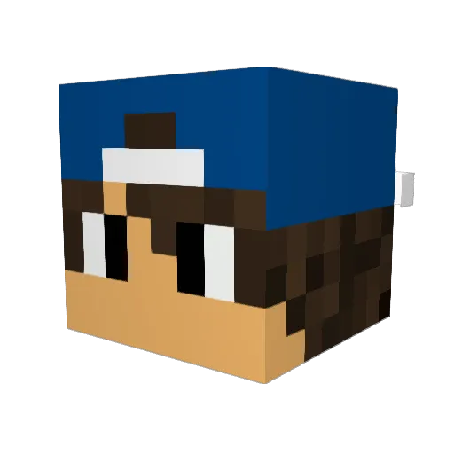 NGC5194 Minecraft avatar head, 3D render
