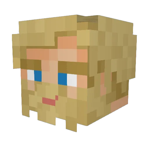 NGFCMidgetMann Minecraft avatar head, 3D render