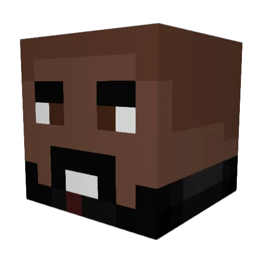 NGGERS Minecraft avatar head, 3D render