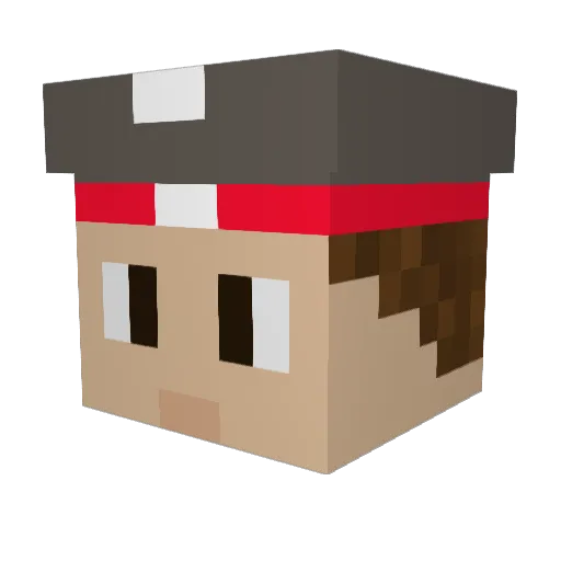 NG_305 Minecraft avatar head, 3D render