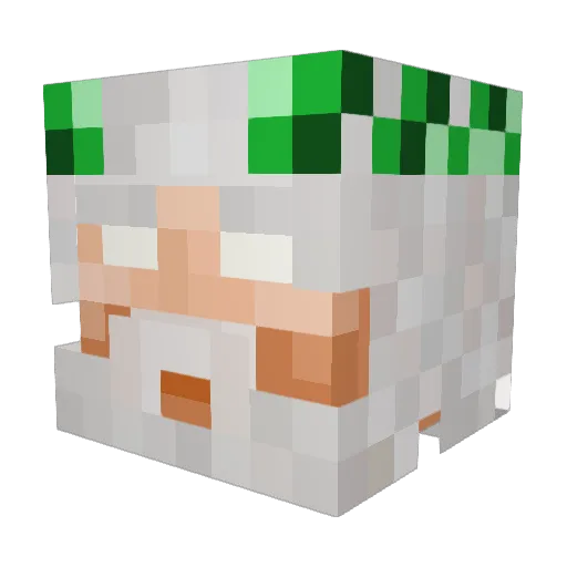 NG_Dragons Minecraft avatar head, 3D render