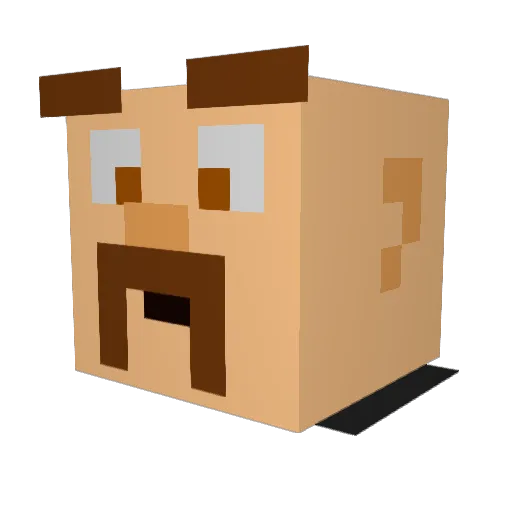 NGamer66 Minecraft avatar head, 3D render