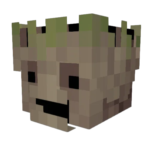 NGroot8 Minecraft avatar head, 3D render