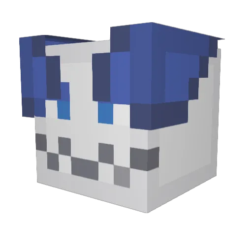NHDennis Minecraft avatar head, 3D render
