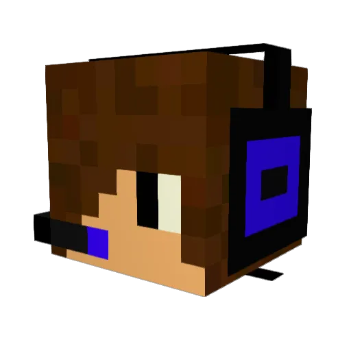 NHL2K14 Minecraft avatar head, 3D render
