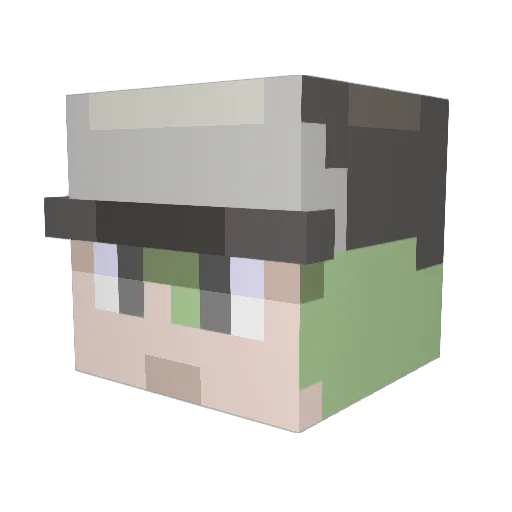 NHarmoniaGropius Minecraft avatar head, 3D render