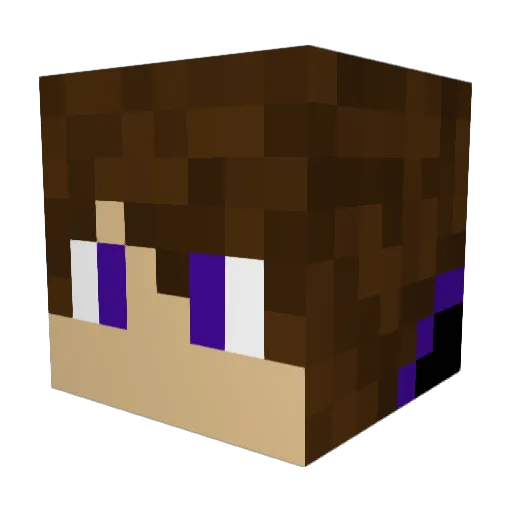 NHxWolf Minecraft avatar head, 3D render