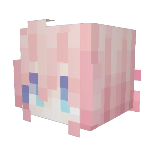 NI04 Minecraft avatar head, 3D render
