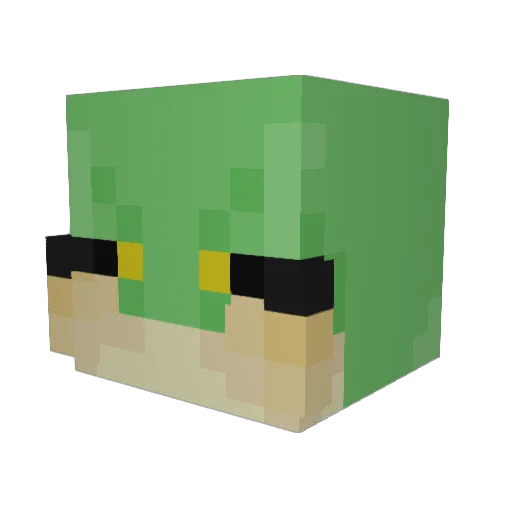 NIAMH_12 Minecraft avatar head, 3D render