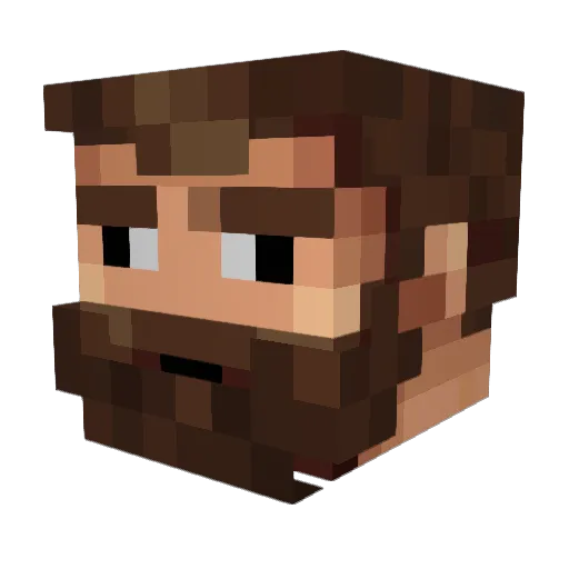 NICAOMOTOCAALADA Minecraft avatar head, 3D render