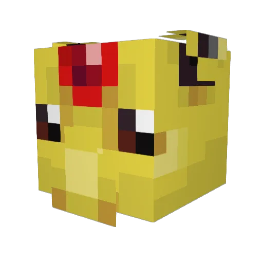 NICC404 Minecraft avatar head, 3D render