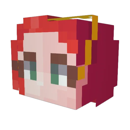NICEGINA Minecraft avatar head, 3D render