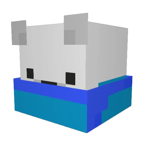 NICE_TRY1 Minecraft avatar head, 3D render