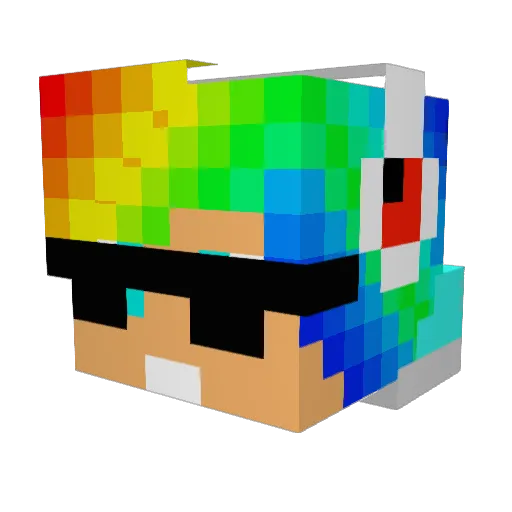 NICI2000 Minecraft avatar head, 3D render