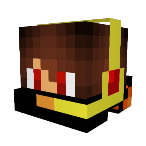 NICK04VIOLA Minecraft avatar head, 3D render
