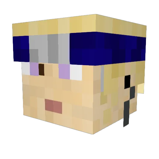 NICKCAT26 Minecraft avatar head, 3D render