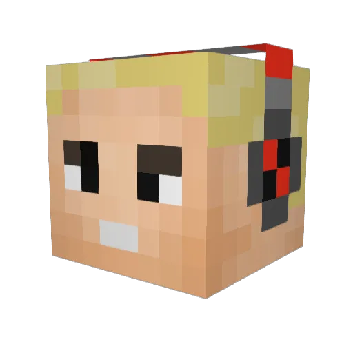 NICKEL404 Minecraft avatar head, 3D render