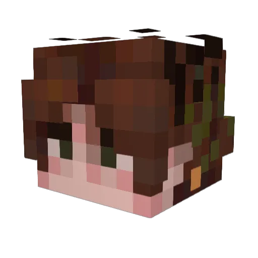 NICKNACK_015 Minecraft avatar head, 3D render