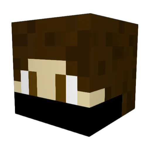 NICKTIMK Minecraft avatar head, 3D render