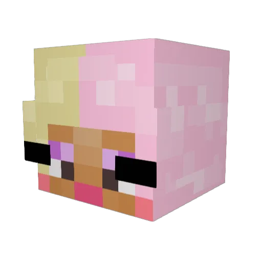 NICKlMlNAJ Minecraft avatar head, 3D render