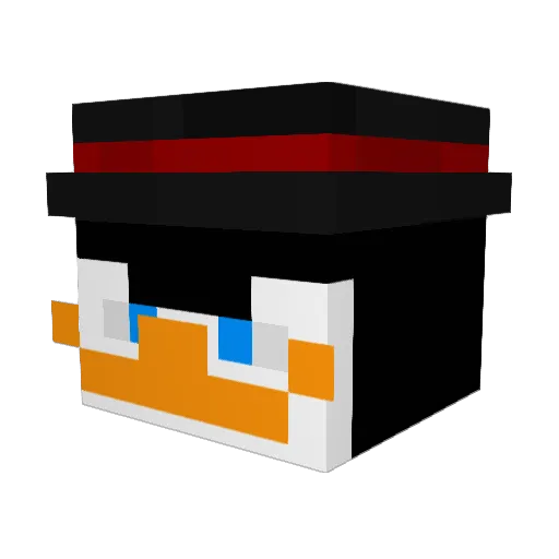 NICNS Minecraft avatar head, 3D render