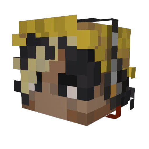 NICODAZE Minecraft avatar head, 3D render