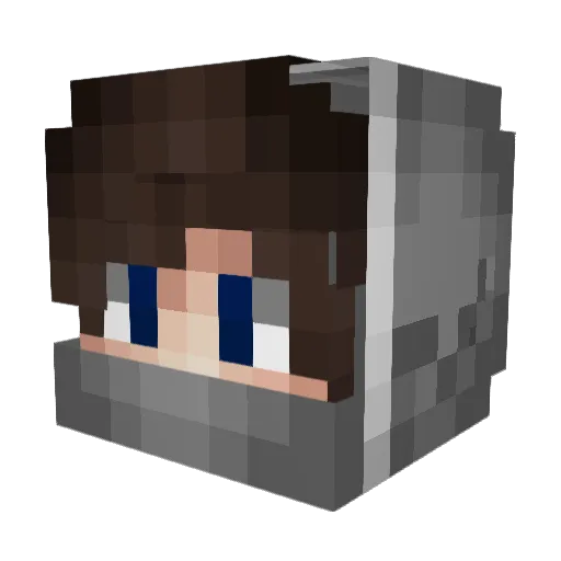 NICOLASBADHU Minecraft avatar head, 3D render