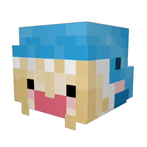 NICOLE_ERROR404 Minecraft avatar head, 3D render